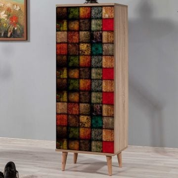 Vella Schoenenkast | 100% Melamine | Haagbeuken poten | Metalen en touw handgrepen