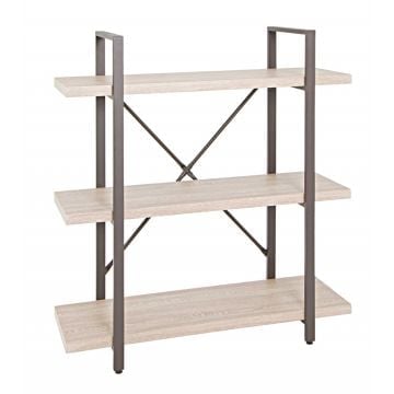 Wandrek Friso 90cm, 3 planken - bruin/eik decor