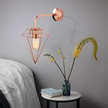 Opviq Wandlamp | 20x37cm | Koper | METAL BODY