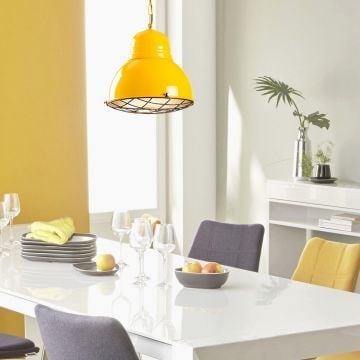 Opviq IJzeren Kroonluchter | 31cm Diameter | 98cm Hoogte | Geel Goud