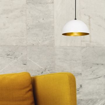 Opviq Kroonluchter | Metalen Behuizing | In Hoogte Verstelbaar | 30cm Dia | 111cm H | Wit Goud