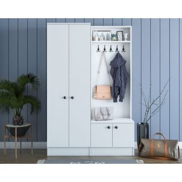 Locelso garderobekast | 100% Melamine | 18mm | Wit