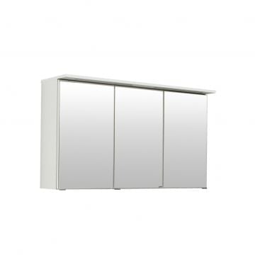 Spiegelkast Bobbi 120cm model 1 3 deuren & ledverlichting - wit