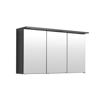 Spiegelkast Bobbi 120cm model 1 3 deuren & ledverlichting - grafiet