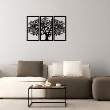 Skyler Decoratieve Houten Wandkunst | 105x66 cm | Zwart