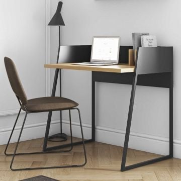Bureau Volta 90cm - zwart/eik