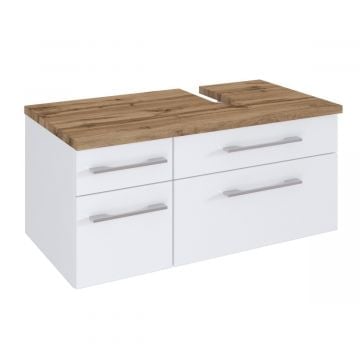 Wastafelonderkast Dasa (rechts) 90cm met 4 lades - wit
