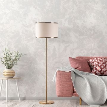Fulgor vloerlamp | metalen frame | glazen kap | vintage kleur