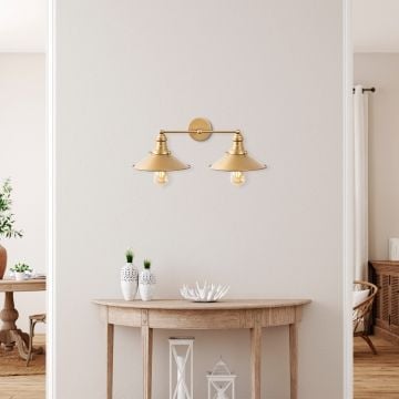 Fulgor Wandlamp | Metalen Behuizing | Goud | 55x27x20cm | IP20