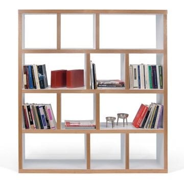 Opbergrek Berkeley 150 cm 4 niveaus - wit/multiplex