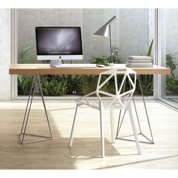 Tafel / Bureau Multis 180cm - eik/chroom