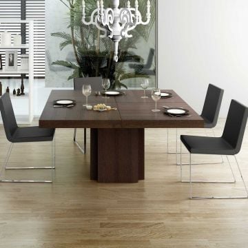 Eettafel Mundus 130 x 130 cm - chocoladefineer