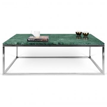 Salontafel Prairie - groen marmer/chroom