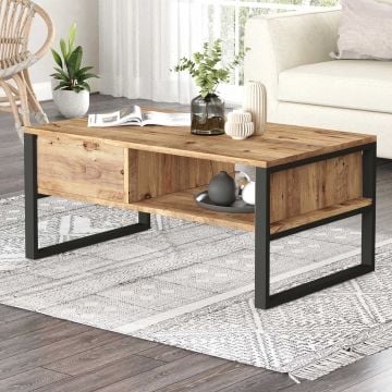 Locelso Salontafel | Melamine Gecoat | 18mm Dikte | Atlantic Pine