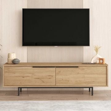 Modern Walnoot TV-meubel | 100% Melamine Gecoat | 160x45x35,5 cm