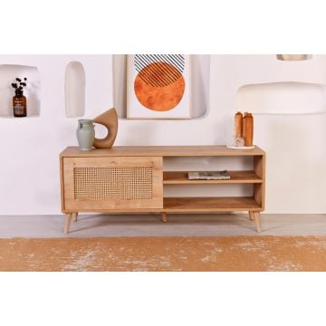 Woody Fashion TV-meubel | Melamine coating | Metalen poten