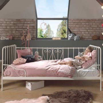Kajuitbed Alice 90x200 cm metaal - wit