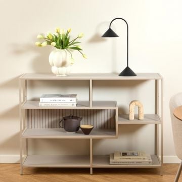 Boekenrek Dover - 114x35x78cm - grijs