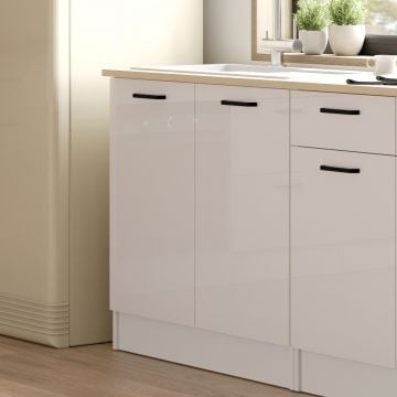 Keukenkast Bianco - 80x60x90cm - 2 deuren - hoogglans wit