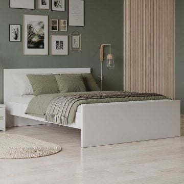 Tweepersoonsbed Clyde - 160x200cm - wit