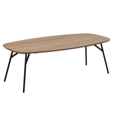 Salontafel Caracas - 120x60x40cm - deens ovaal - eikfineer