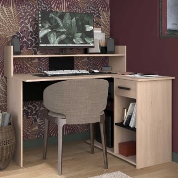 Bureau Professional 102cm- zwart/eik