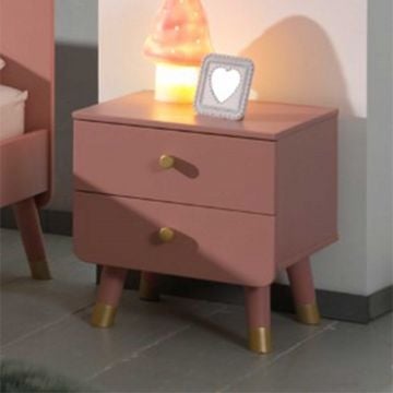 Nachtkastje Billy retro 2 laden - roze