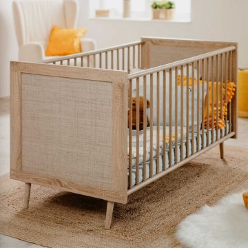 Babybed Bilal 140x70 - rafia/eik 