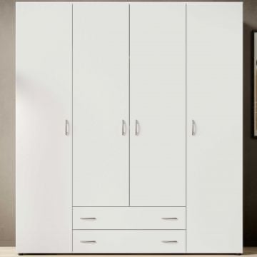 Kledingkast Base | 160 x 52 x 177 cm | Wit