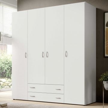 Kledingkast Base | 160 x 52 x 177 cm | Wit