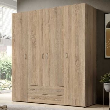 Kledingkast Base | 160 x 52 x 177 cm | Wotan Oak-design