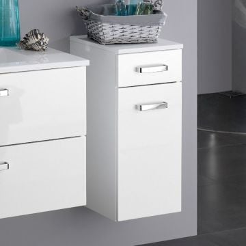 Badkamerkastje Bobbi 30cm 1 lade en 1 deur - wit
