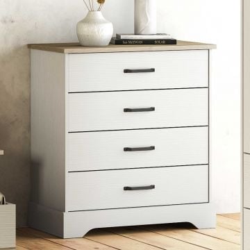 Ladekast Charme-Kronberg eik/structuurwit