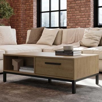 Salontafel Craft - 60x110,40x36,90 cm - Bruin/spaanplaat