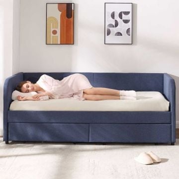 Kajuitbed Spector - 90 x 200 cm - Met opberglades - Blauw