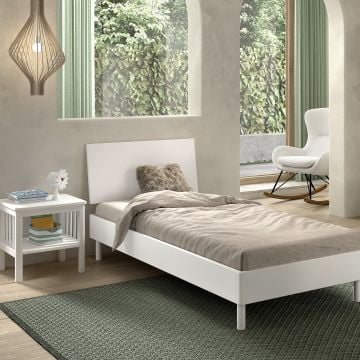 Kinderkamer Forrest: nachttafeltje, bed 90x200 - wit beukenhout