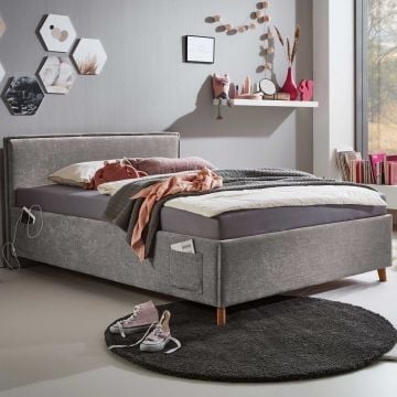 Kofferbed Ollie | 120 x 200 cm | Grijs design