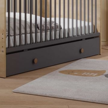 Bedlade Gamin - 73x140x16cm - donkergrijs