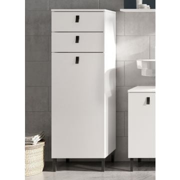 Badkamerkastje Tucker 39cm met 2 lades & deur - wit