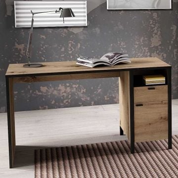 Bureau In-Loft 135cm industrieel - oude eik