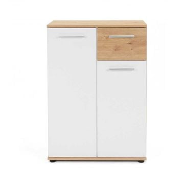 Commode Jakob 60cm 2 deuren & 1 lade - artisan eik/wit 