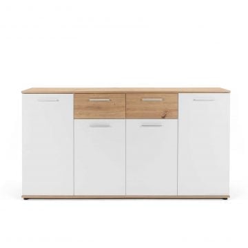 Dressoir Jakob 160cm 4 deuren & 2 lades - artisan eik/wit