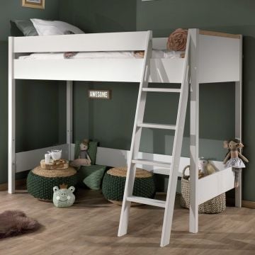 Hoogslaper London 90x200  - wit