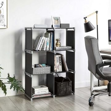 6-Cube Black Bookcase Storage Organiser'.