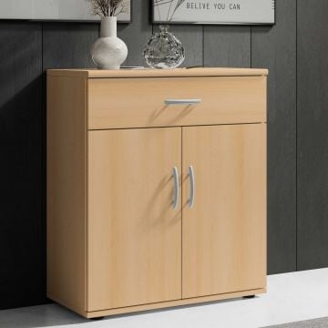 Commode Viviane 60cm met 2 deuren & 1 lade - beuk