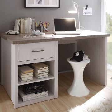 Bureau Larnaca 141cm met 1 lade - wit 
