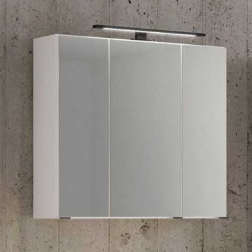 Spiegelkast Dusan 80cm met 3 deuren - wit