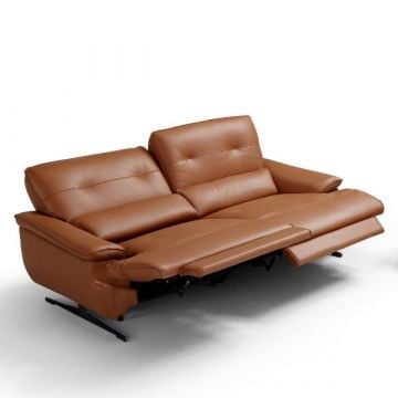 Relaxfauteuil Onyedika | 101 x 176 x 98 cm | Elektrisch verstelbaar | Cognackleur