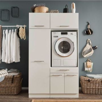 Wasmachinekastcombinatie Laundreezy | 118 x 68 x 200 cm | Wit