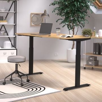 Zit-stabureau Hermoso | 160 x 80 x 120 cm | Elektrisch verstelbaar | Navarra Oak-design